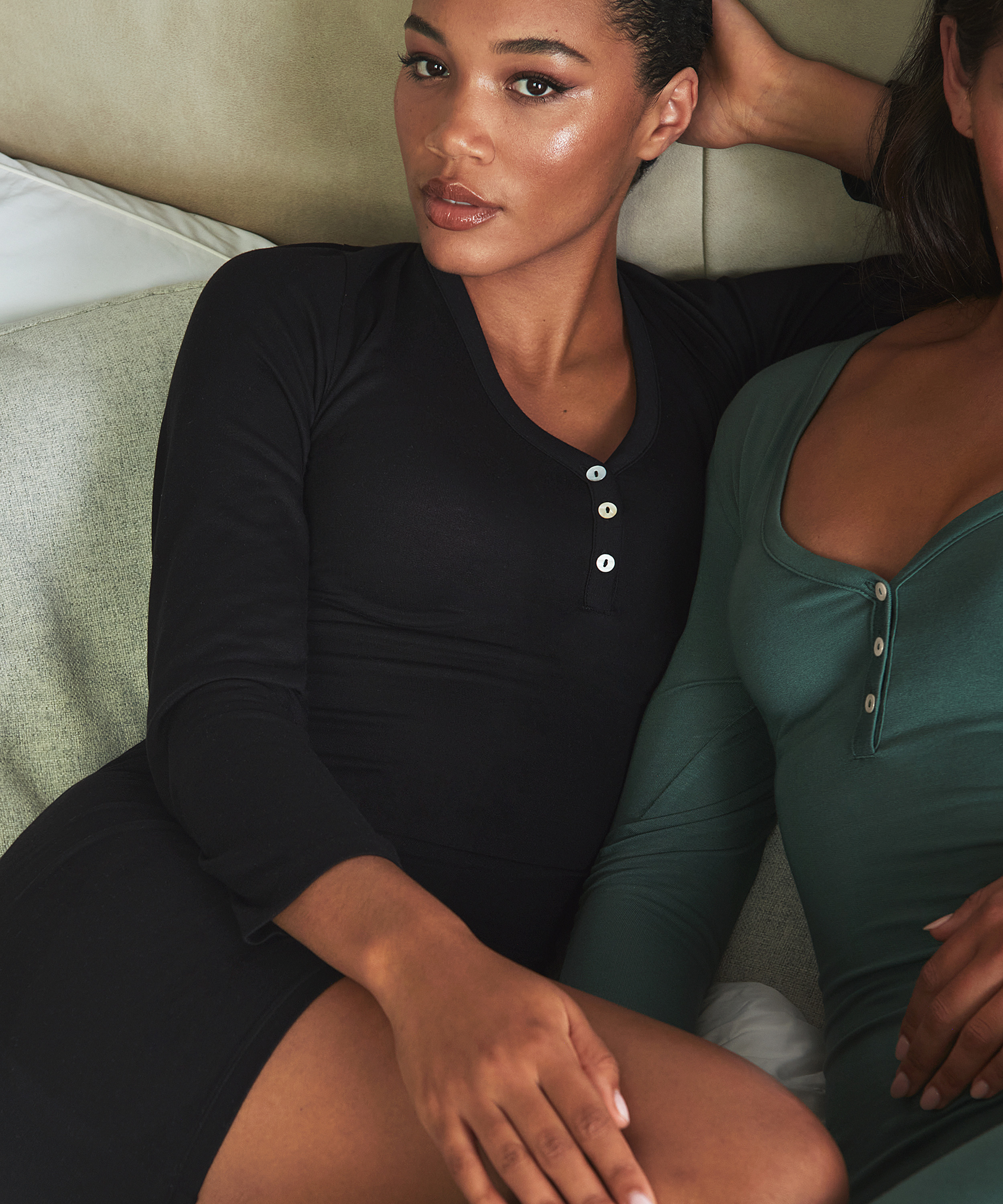 Piżama jednoczęściowa krótka Brushed Rib, Czarny, main