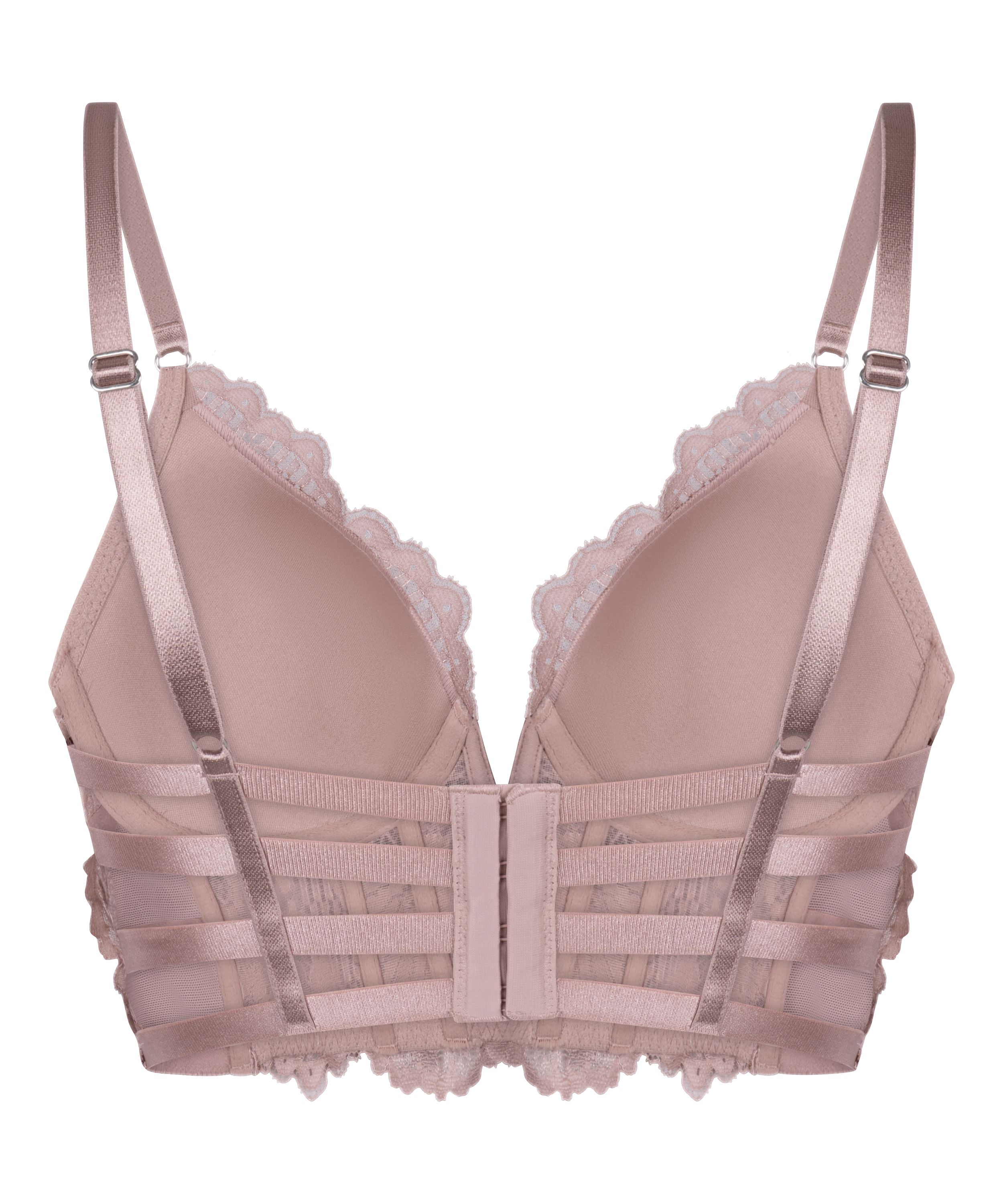 Biustonosz usztywniany z fiszbinami Longline Essie, Fioletowy, main