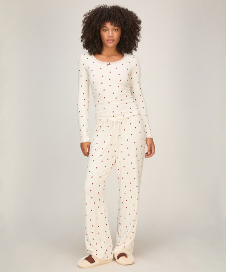 Top Lace Dot, Biały
