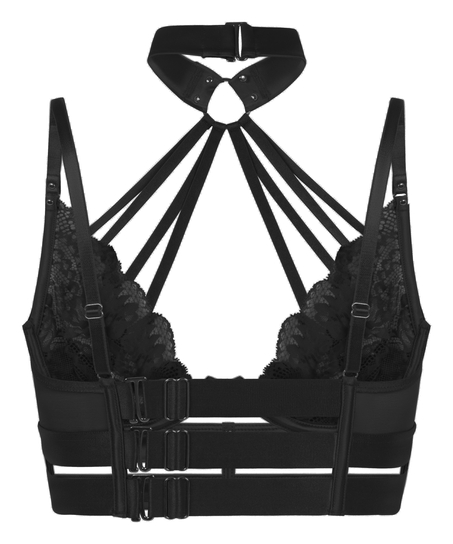 Biustonosz nieusztywniany z fiszbinami Emmeline, Czarny