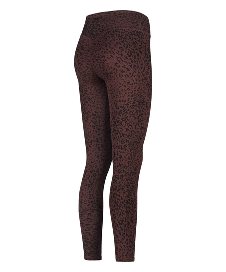 Legginsy z wysokim stanem, Brązowy