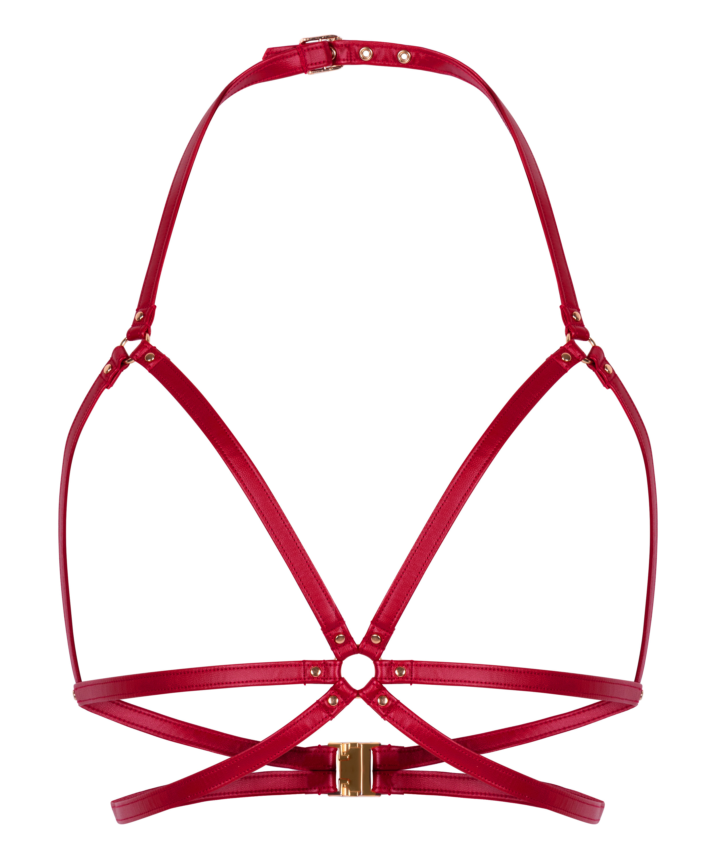 Otwarty biustonosz bralette, Czerwony, main