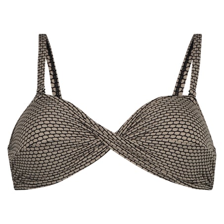 Fango bandeau bikini top, Brązowy