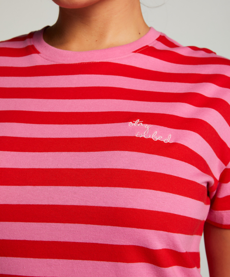 Koszula nocna z okrągłym dekoltem, Różowy