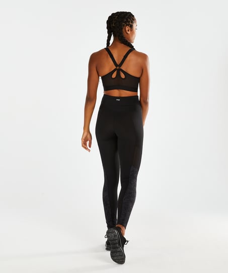 Sportowe legginsy z wysokim stanem HKMX Rodeo, Czarny