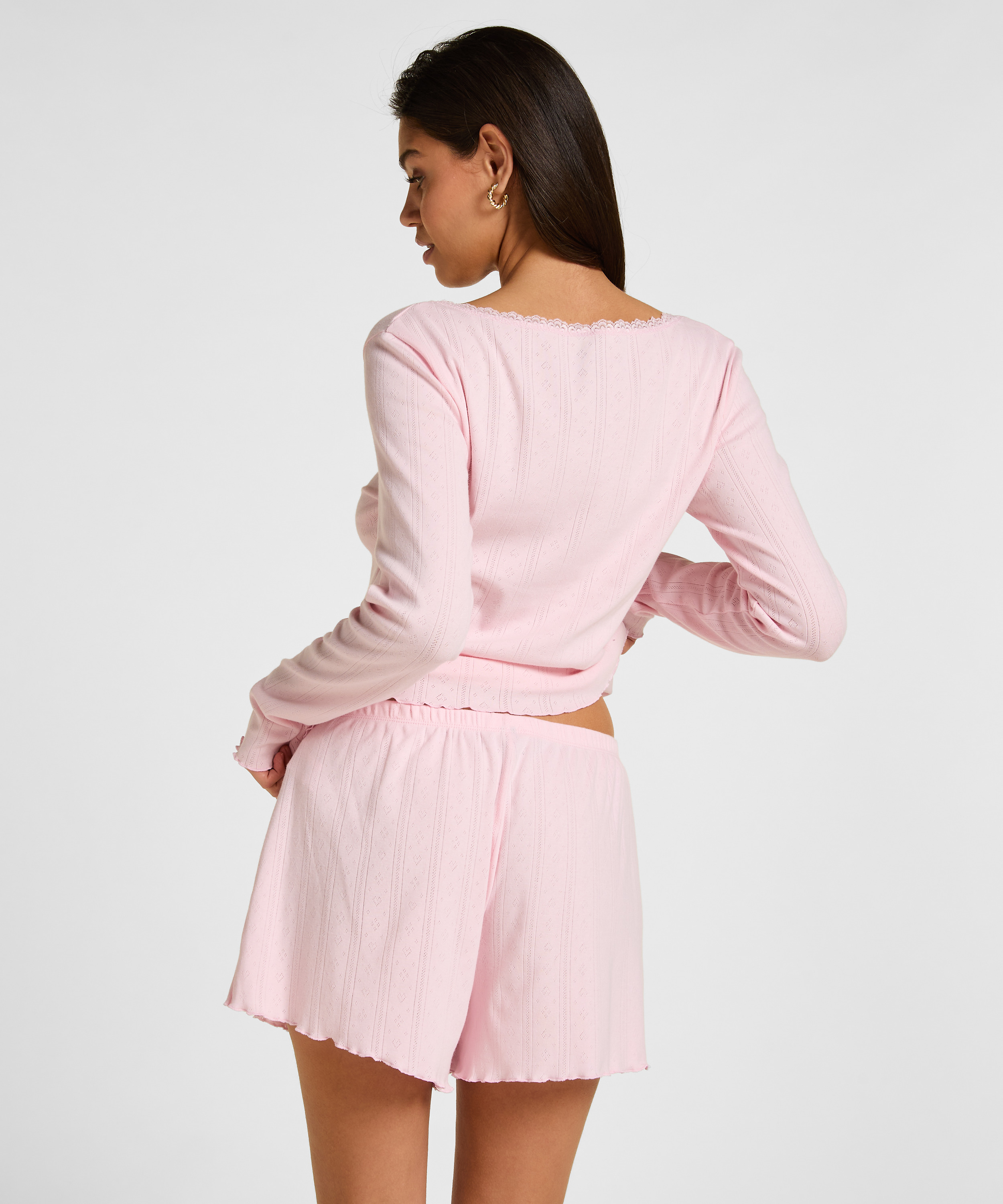 PJ LS SHORT POINTELLE, R&oacute;żowy, main