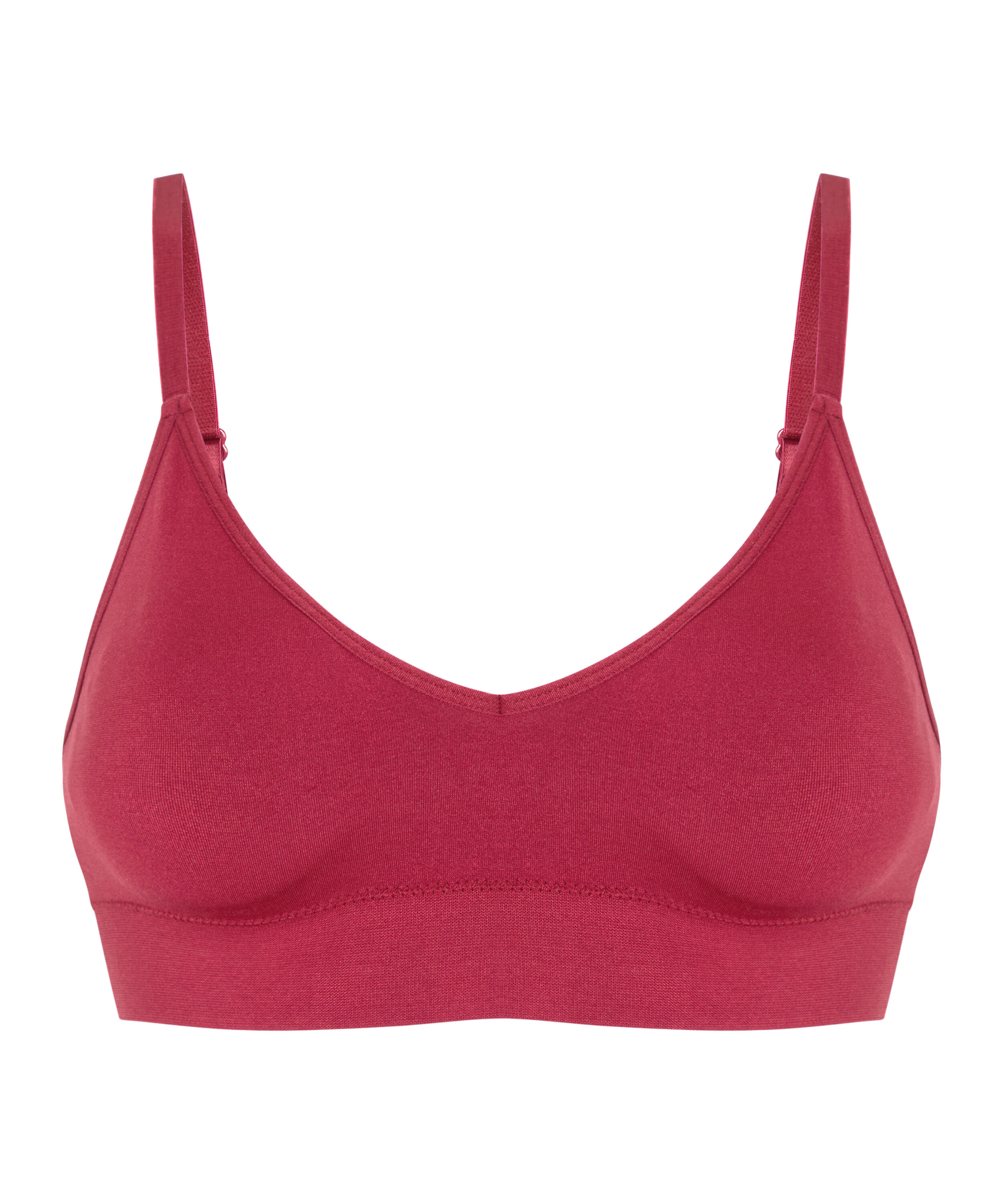 Tr&oacute;jkątny biustonosz bralette Dide, Czerwony