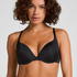 Usztywniony biustonosz push-up z fiszbinami Smooth, Czarny