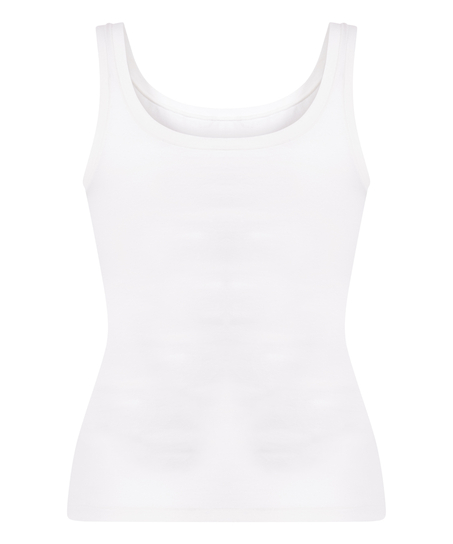 Singlet top z miękkiej bawełny, Biały