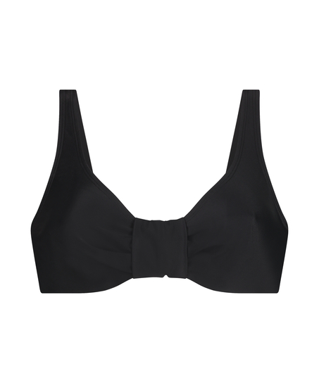 Nieusztywniona g&oacute;ra od bikini z fiszbinami Luxe, Czarny