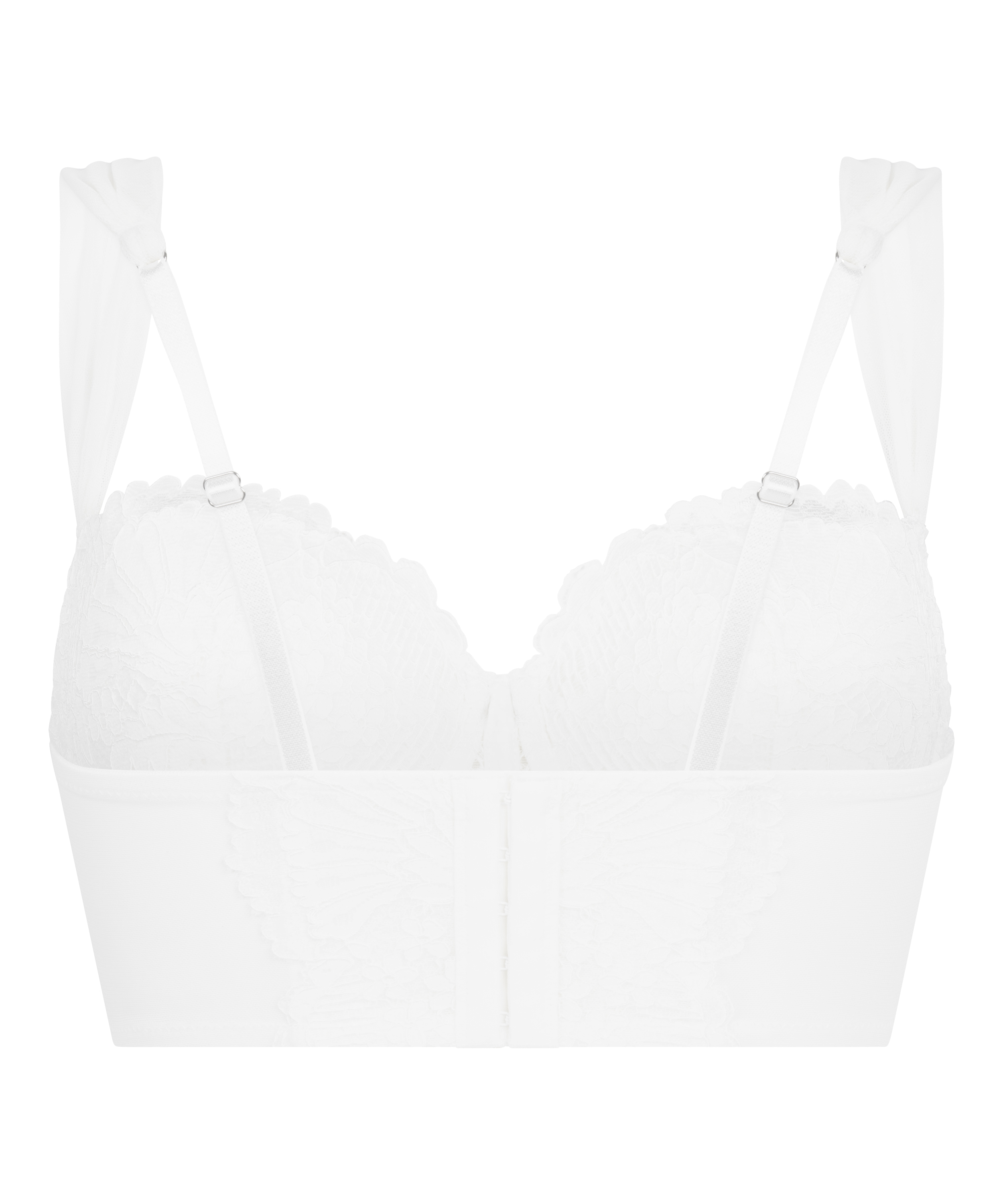 Usztywniony długi biustonosz z fiszbinami Whitney, Biały, main