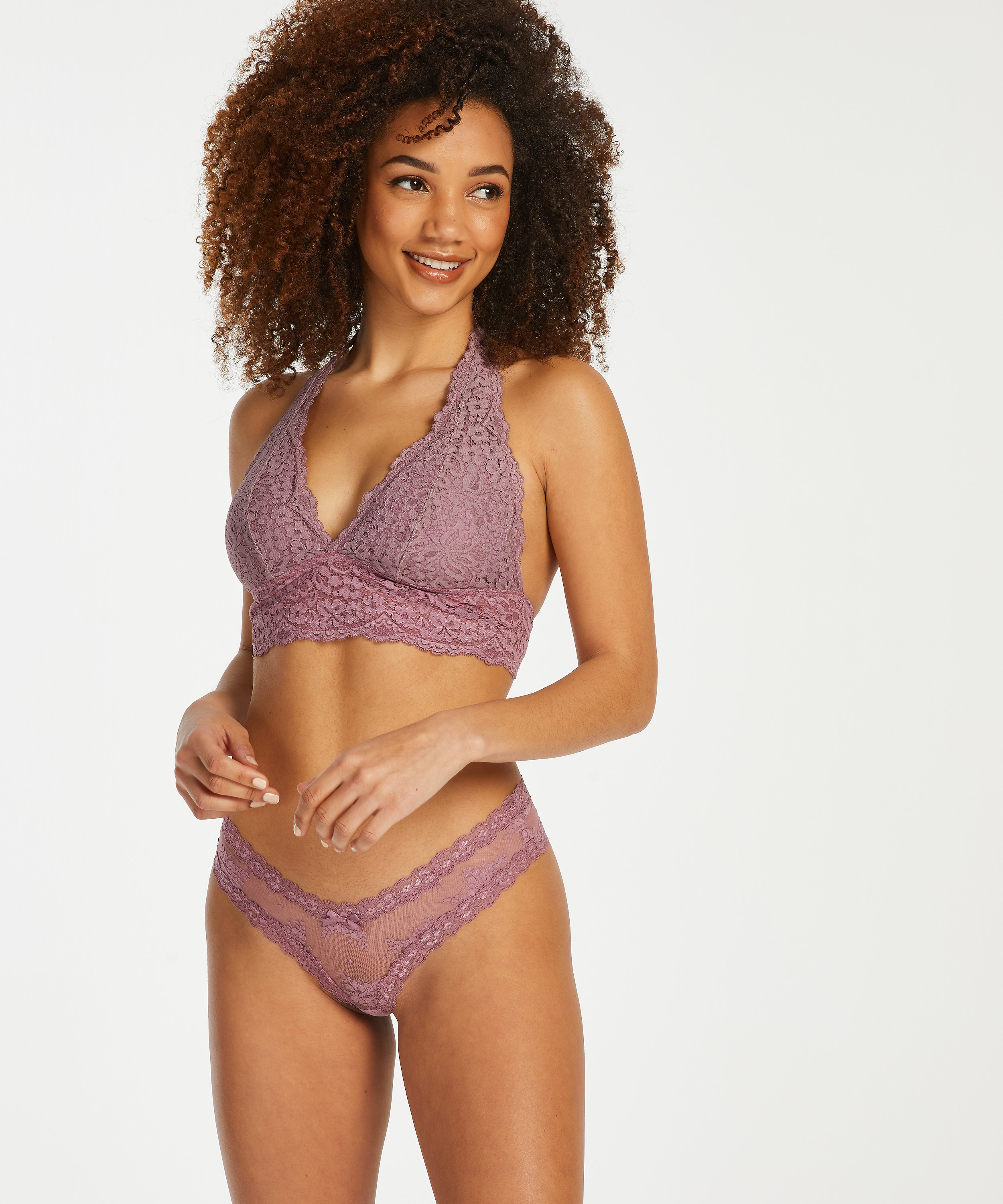 Brazyliany V-shape Mesh, Fioletowy, main