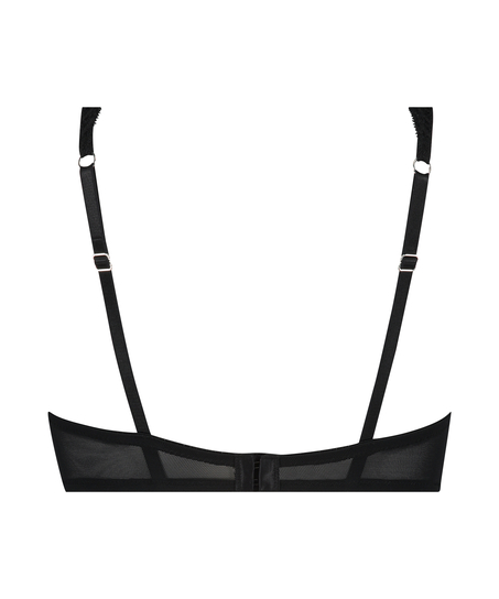 Nieusztywniony biustonosz z fiszbinami Bambini, Czarny