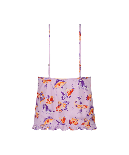 Satynowy top na ramiączkach, Fioletowy