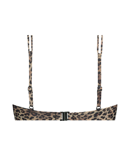 Top bikini typu push-up Cannes, Brązowy