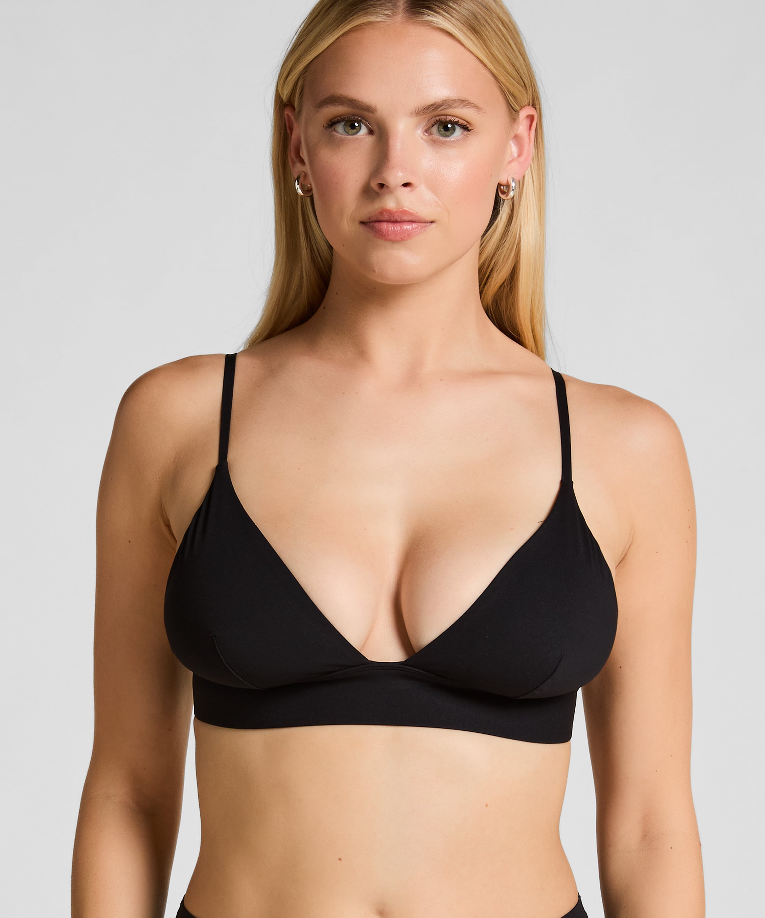 Tr&oacute;jkąt Bralette Smooth, Czarny, main