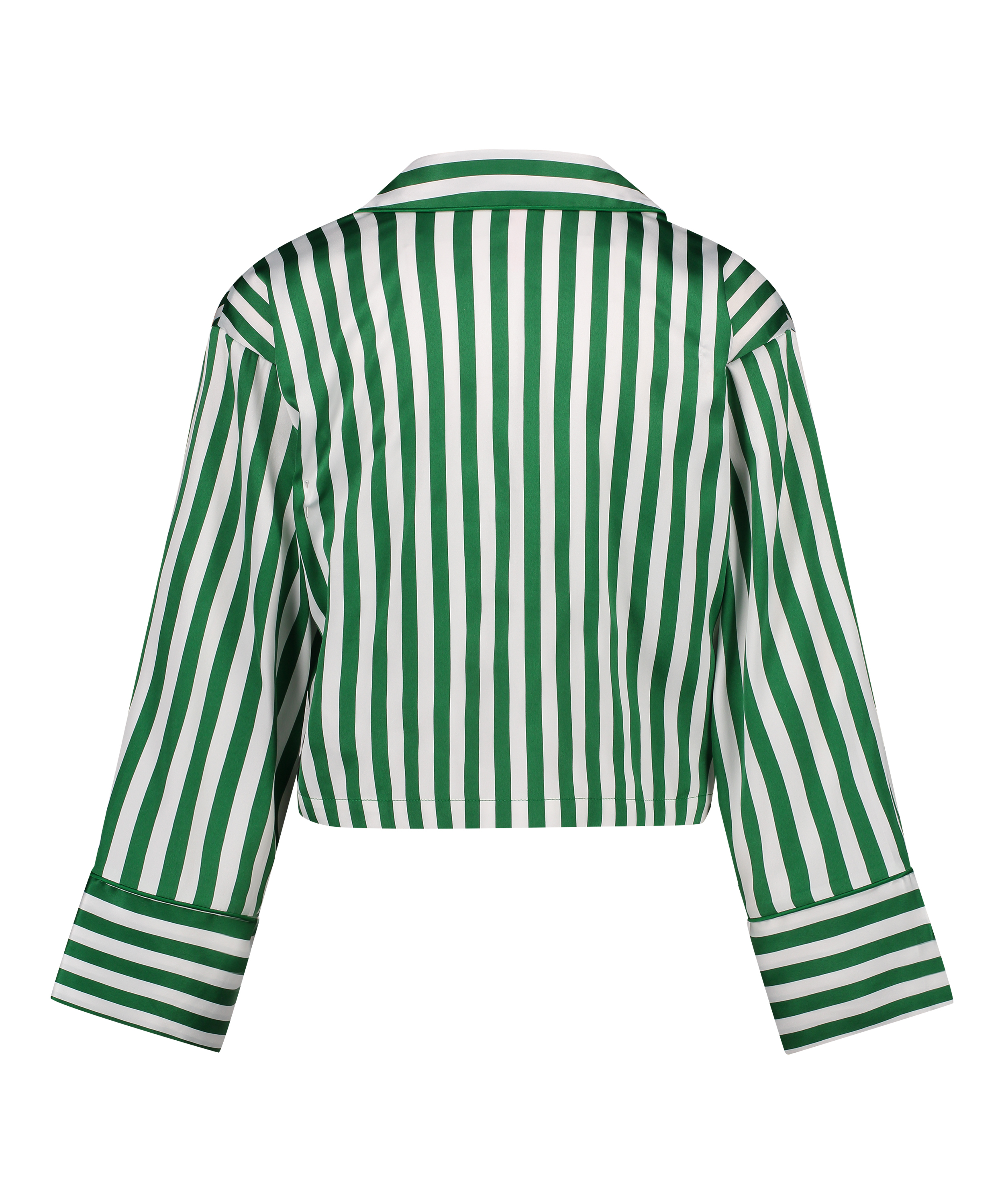 Kurtka z satyny z długimi rękawami, Zielony, main