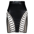 Private Lace-up Mesh Skirt, Czarny