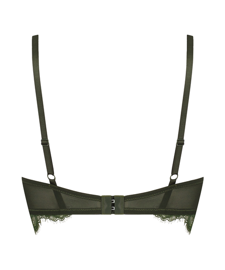 Usztywniony długi biustonosz z fiszbinami Saffron, Zielony