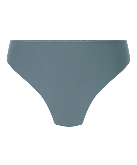 Niewidoczne pod ubraniem brazyliany z paskami i siateczką, Niebieski