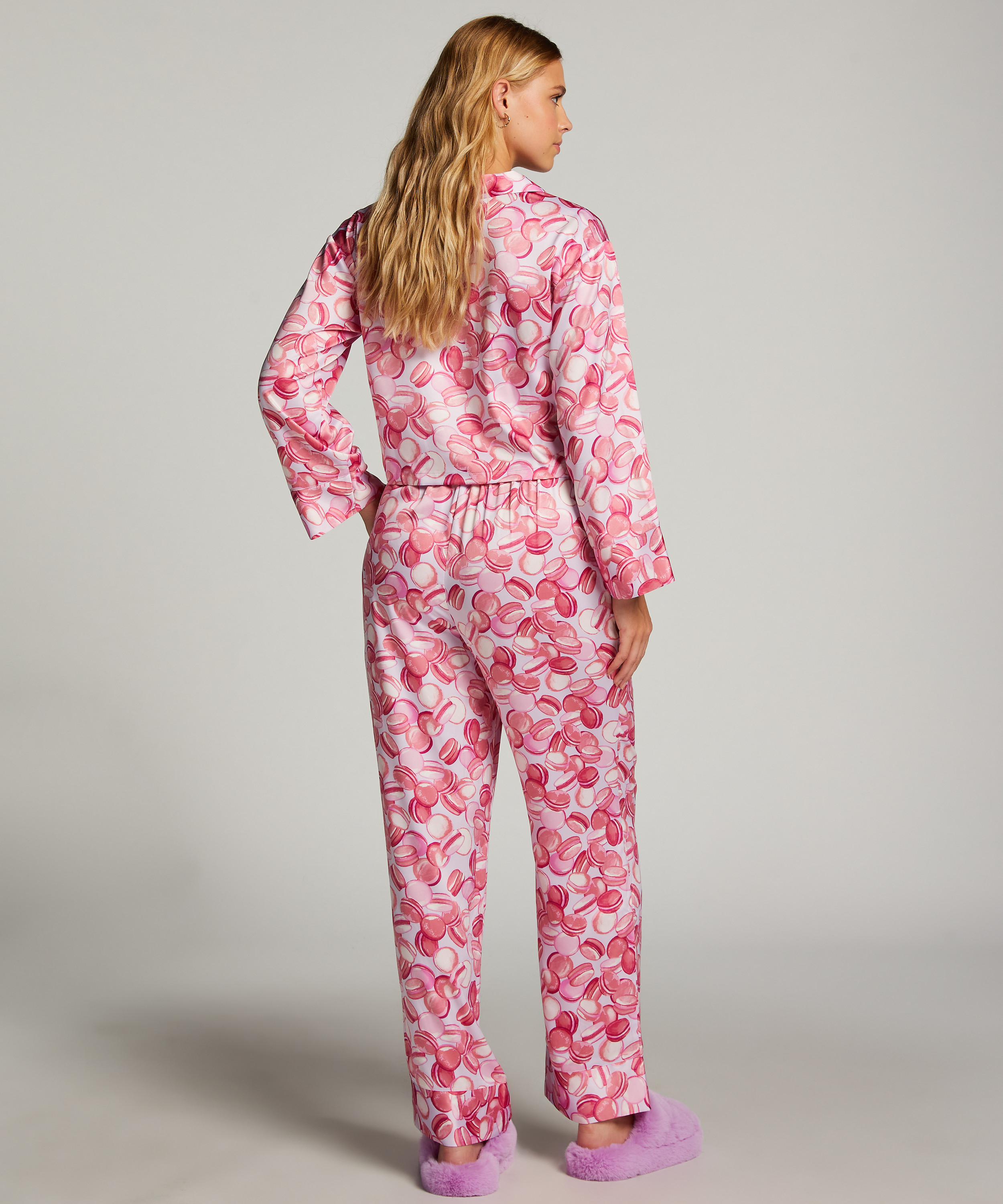 Spodnie z satyny, Fioletowy, main