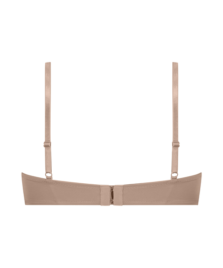 Nieusztywniany biustonosz z fiszbinami longline Anya, Brązowy