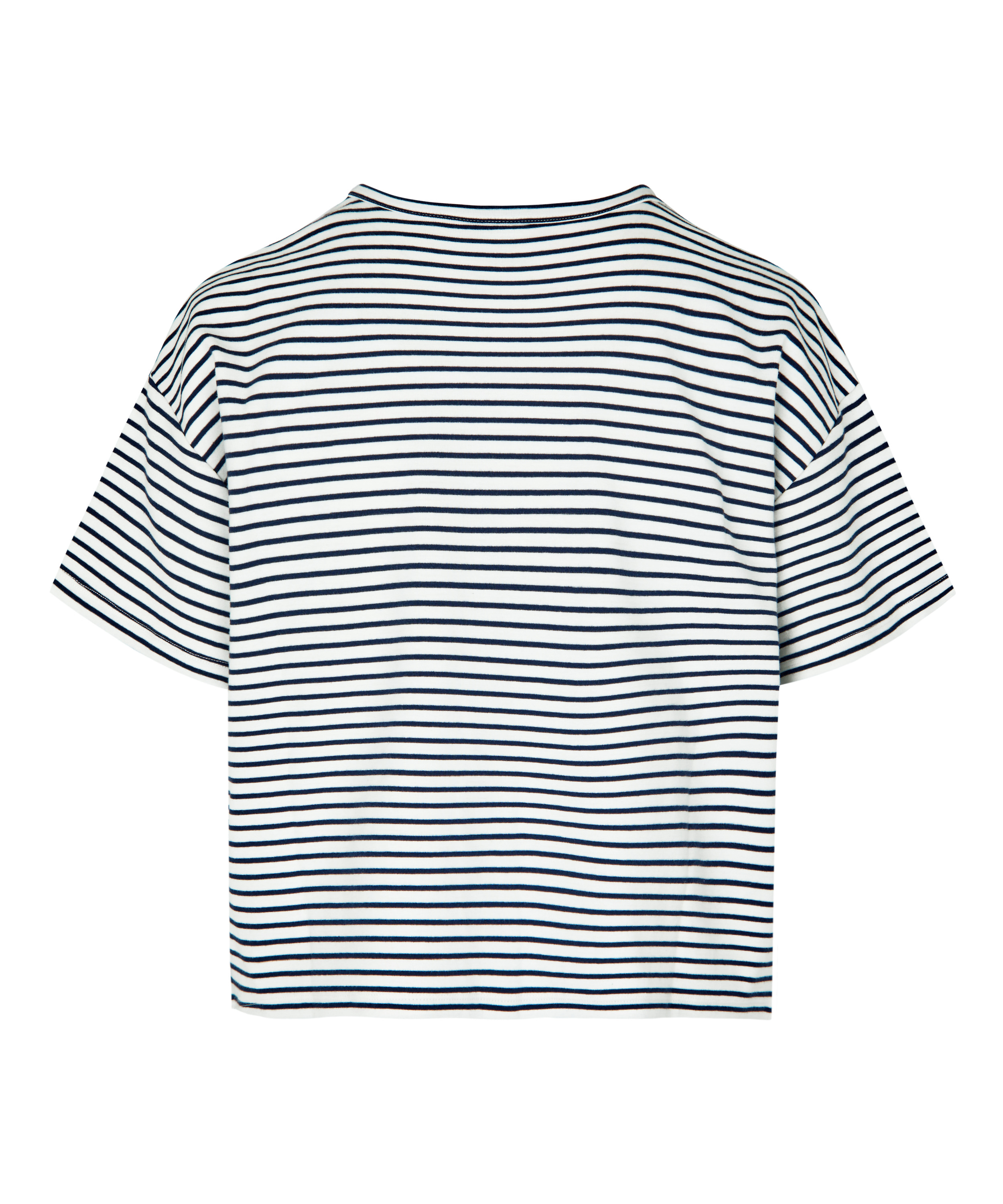 Top Piżamowy w Paski Jersey, Niebieski, main
