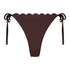 Majtki Bikini Cheeky Tanga Scallop Lurex, Brązowy