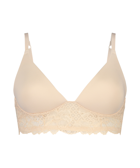 Chole padded longline non-wired bra, Beżowy