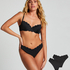 2-pak majtki od bikini Scallop, Czarny