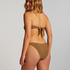 Majtki Bikini Wysoko Krojona Goldie Shimmer, Ż&oacute;łty