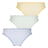 3-pak Brazylijskich Figi w Kratkę, Ż&oacute;łty