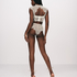 Top z fiszbinami Lace Camille, Biały