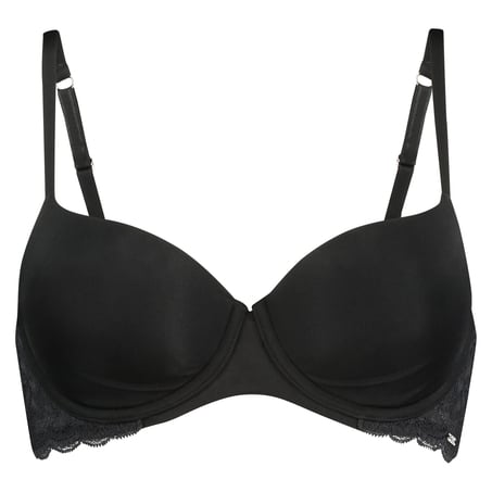 Angie Padded Underwired Bra, Czarny