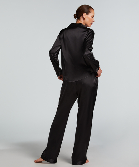 Spodnie z satyny, Czarny