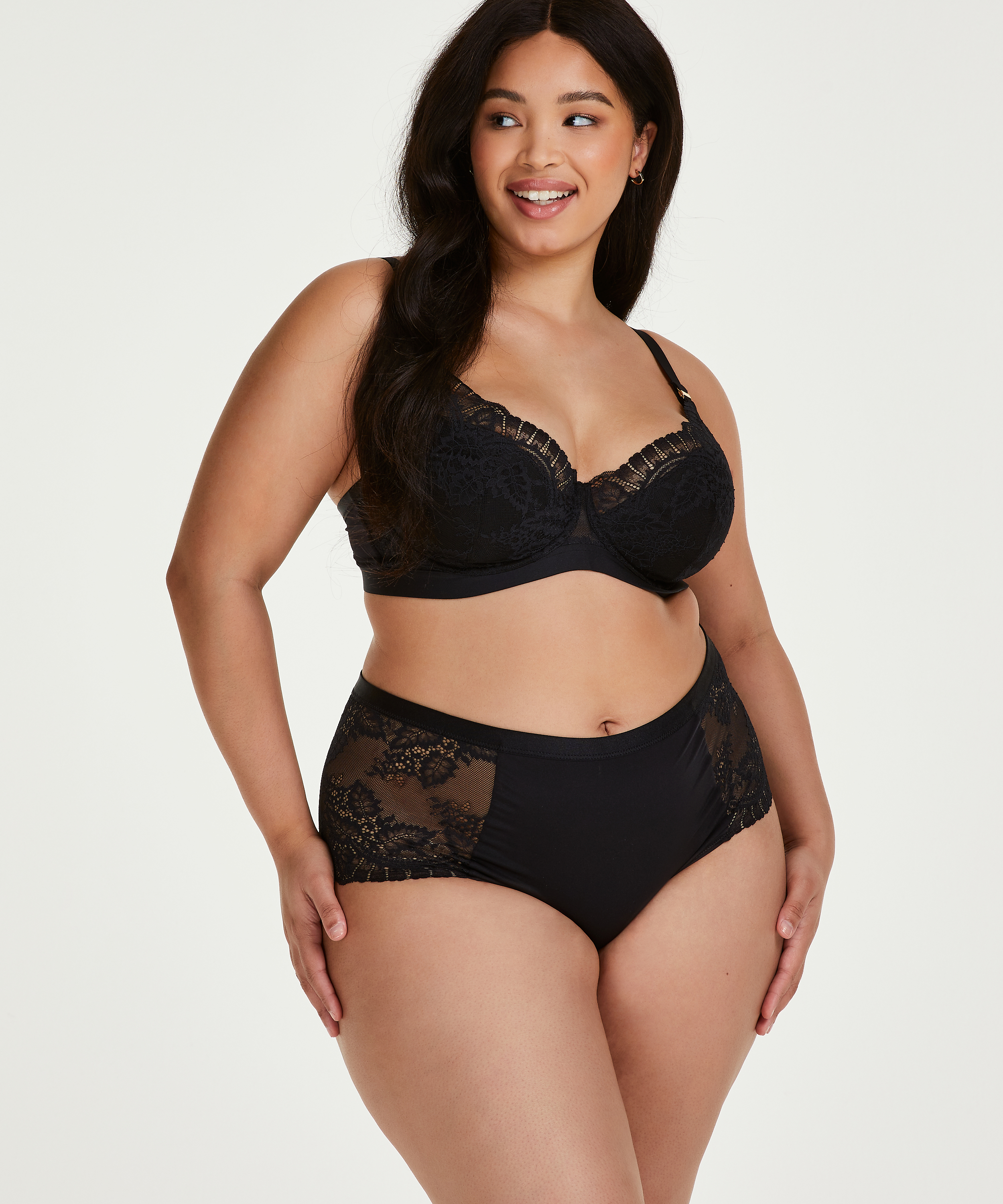 Usztywniany biustonosz z fiszbinami Adeliaide, Czarny, main