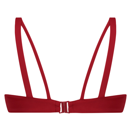 Pagoda non-padded underwired bikini top, Czerwony