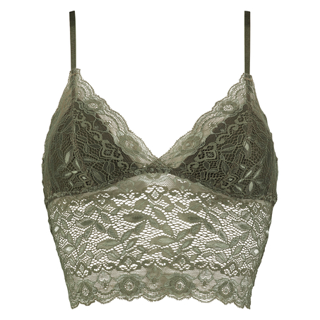 Bralette longline Fancy, Zielony