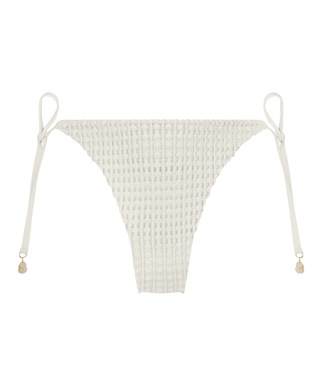 Majtki Bikini Cheeky Tanga Maui Crochet, Biały