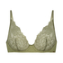 Nieuformowany biustonosz z fiszbinami Cecile, Zielony