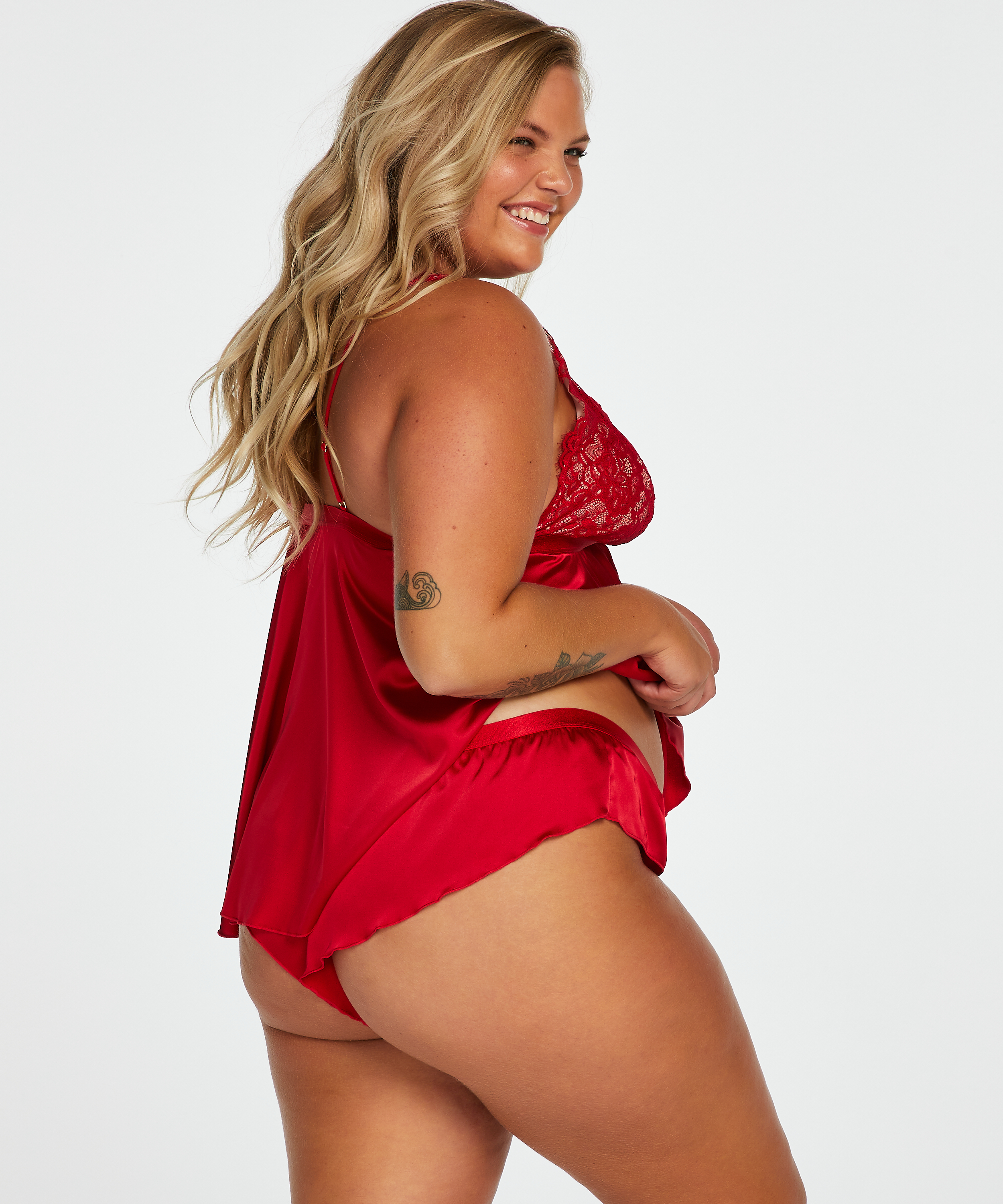 Mariah cami set, Czerwony, main