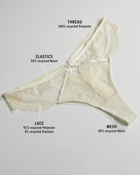 Wysoko wycięte stringi Wies, Biały