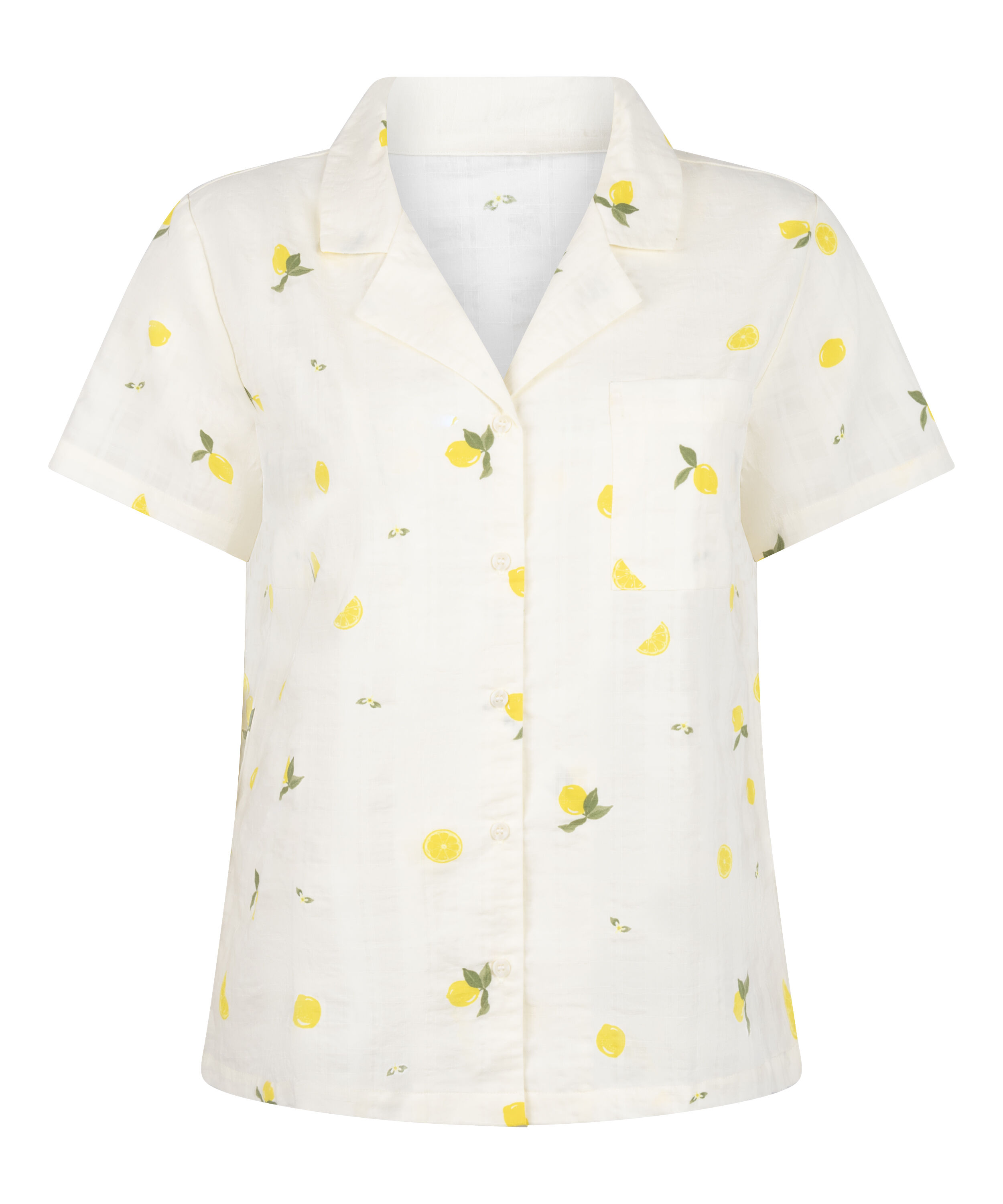 Kurtka Piżamowa Cytrynowa, Biały