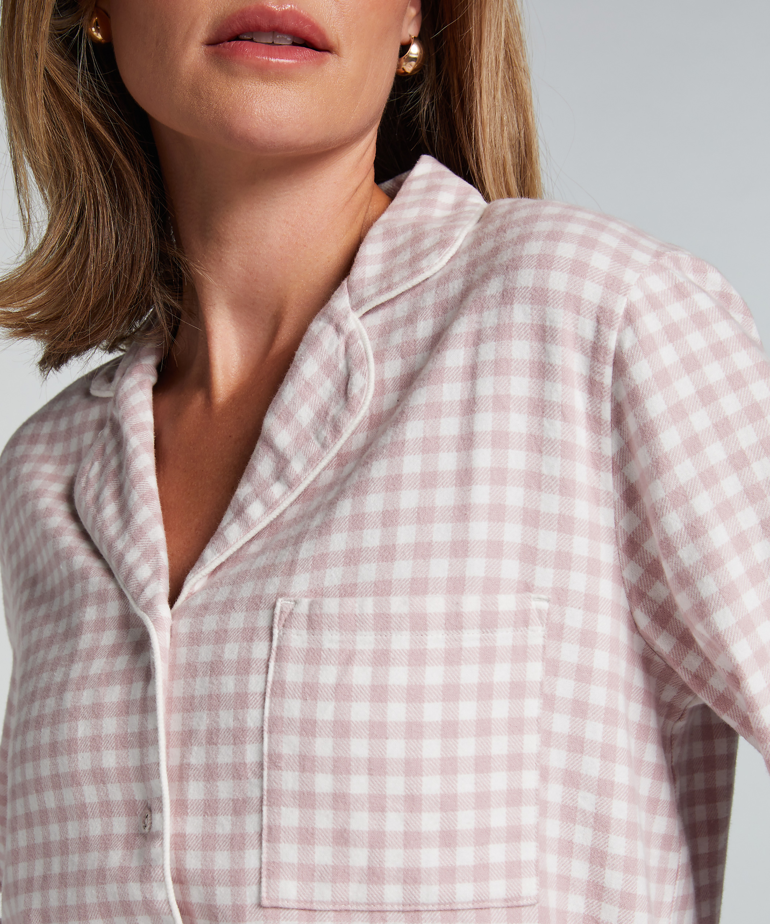 Top piżamowy Flanel Essentials, Fioletowy, main