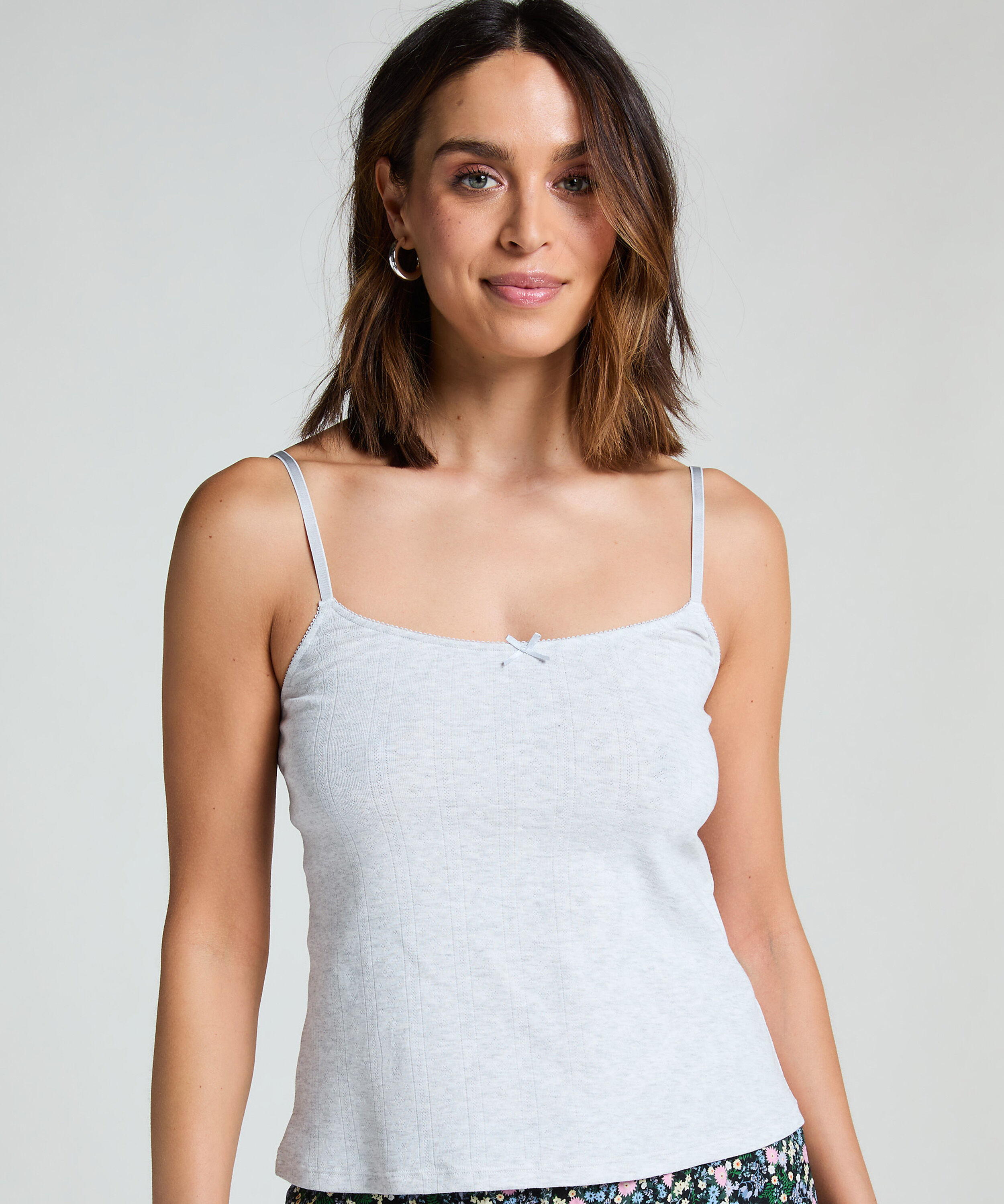 Top od piżamy Pointelle, Szary