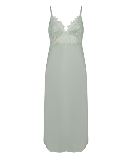 Satynowa Koszula Nocna Malou, Zielony