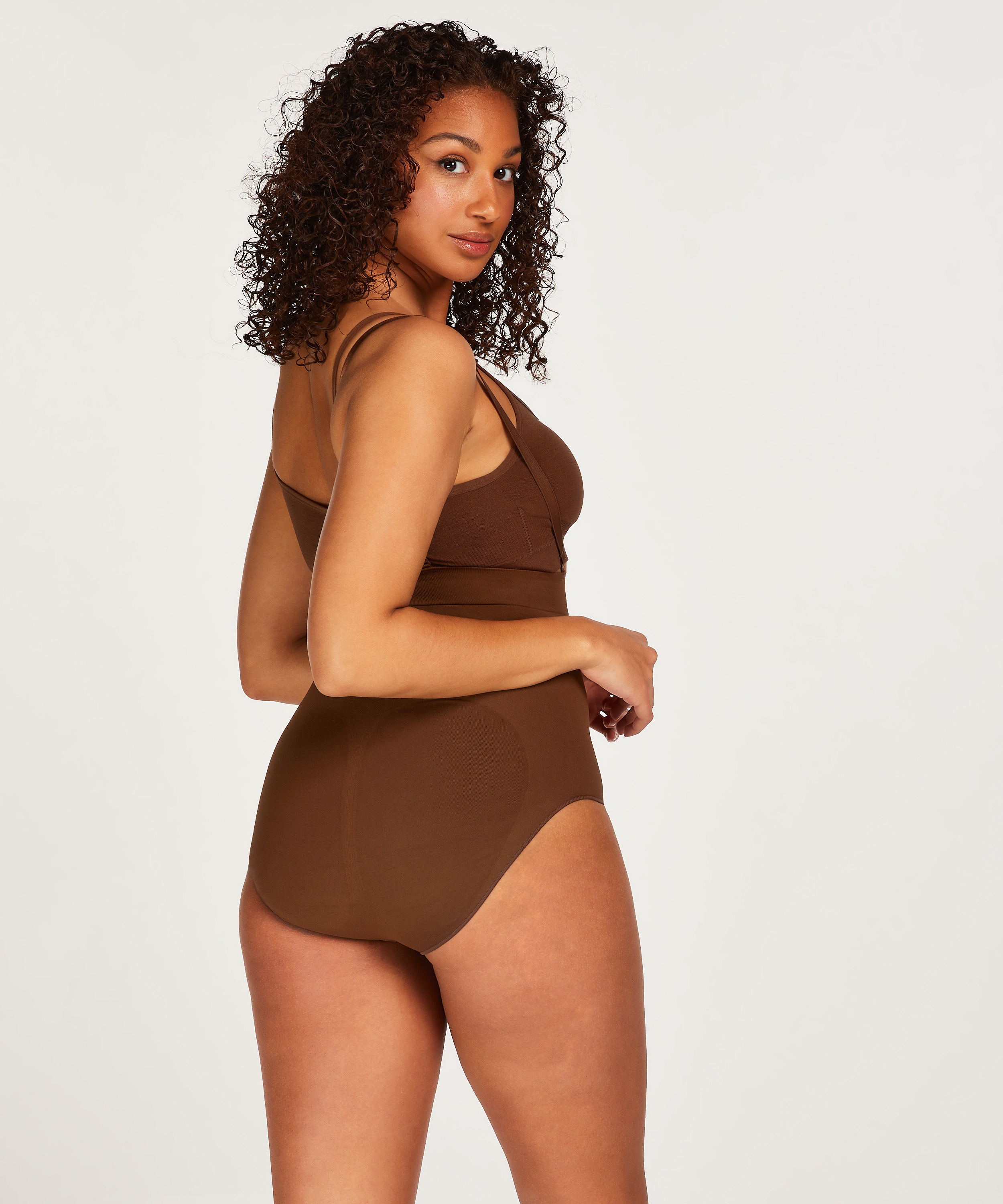 Bezszwowe, wzmacniające figi z wysokim stanem, Czerwony, main