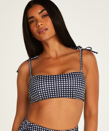 G&oacute;ra od bikini o skr&oacute;conym kroju Seychelles, Niebieski