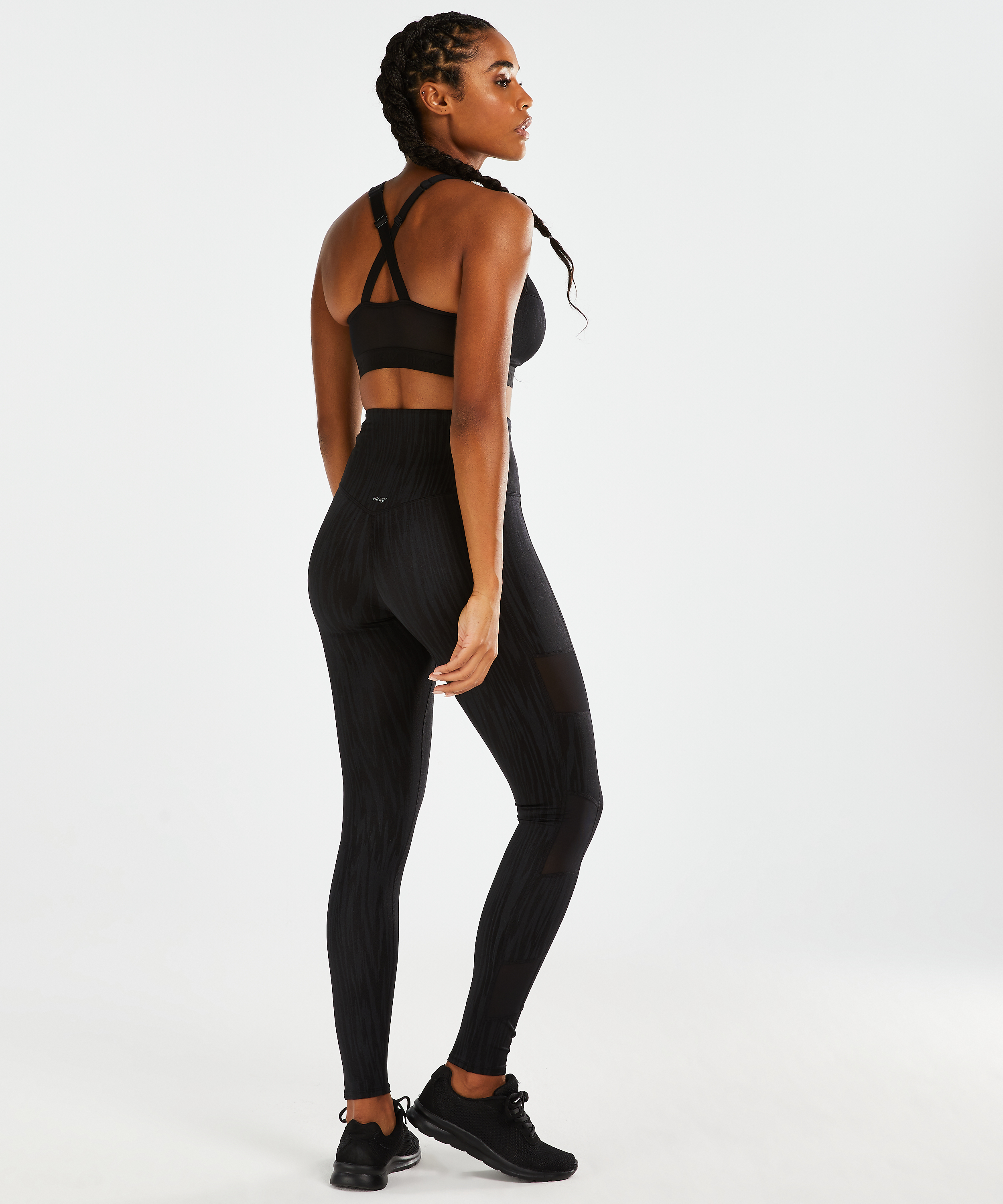 Legginsy sportowe z wysokim stanem HKMX Mojave, Czarny, main