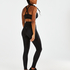 Legginsy sportowe z wysokim stanem HKMX Mojave, Czarny
